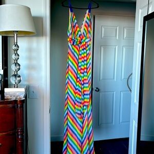 TIBI rainbow dress size 8